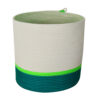 handle cylinder basket, green+neon green poly