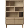 estante petra, natural oak | h140 w90.1 d40 cm