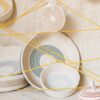 table basket m intertwined, cor ivory & yellow string
