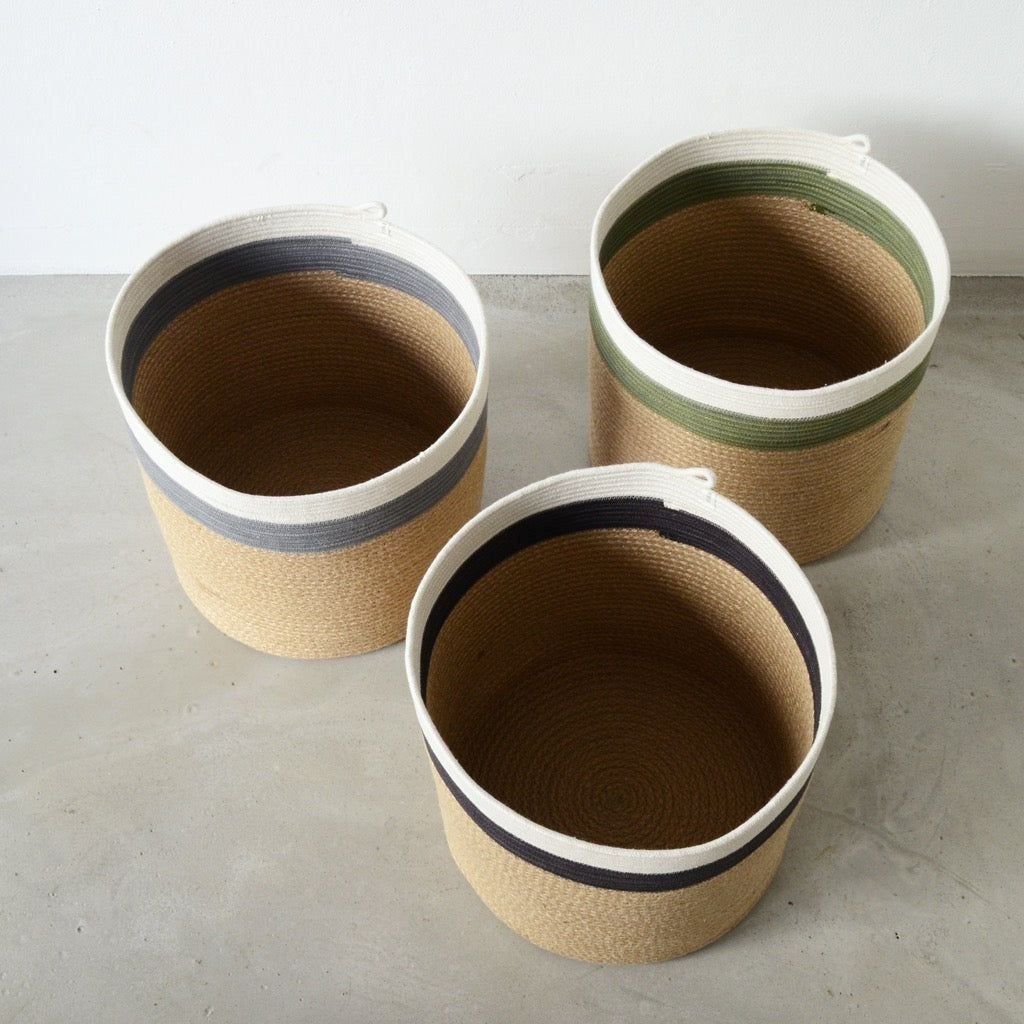 mia mélange | cesto cylinder jute jungle, cor olive jute jungle