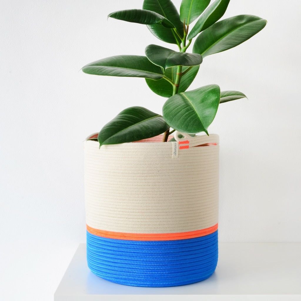 mia mélange | cesto alsas spring & summer ocean blue & neon orange