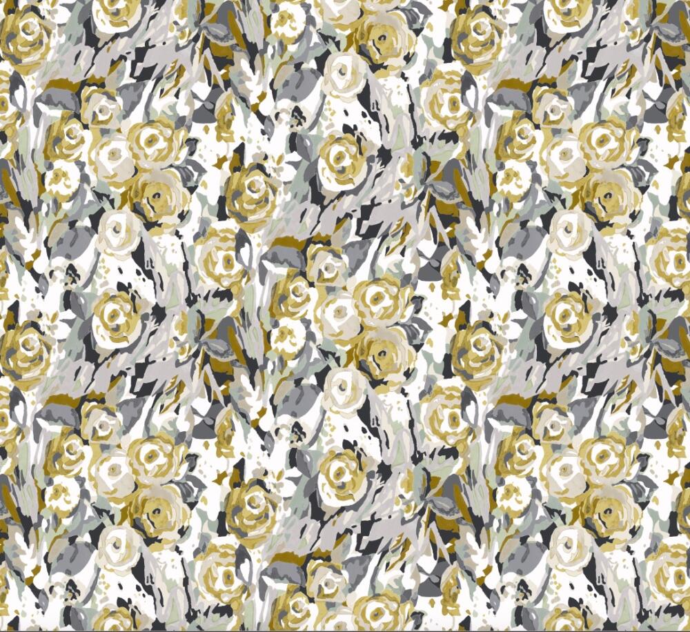 pillow cover loral punch, golden