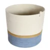 mia mélange | cesto cylinder jute, cor jute & blue grey