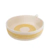 mia mélange | cesto de mesa intertwined, cor ivory & yellow string