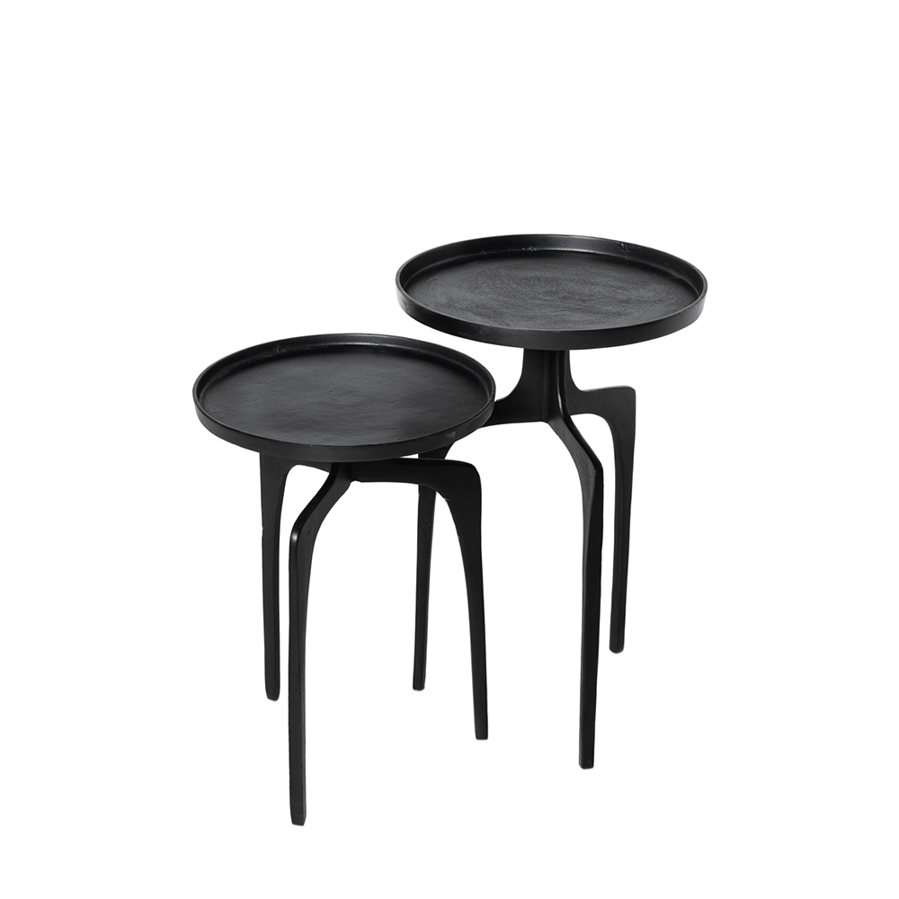 set de mesas de apoio carat | dia420 h640 + dia380 h540