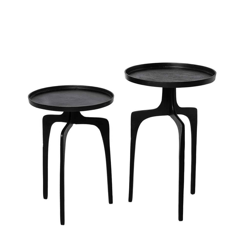 set de mesas de apoio carat | dia420 h640 + dia380 h540