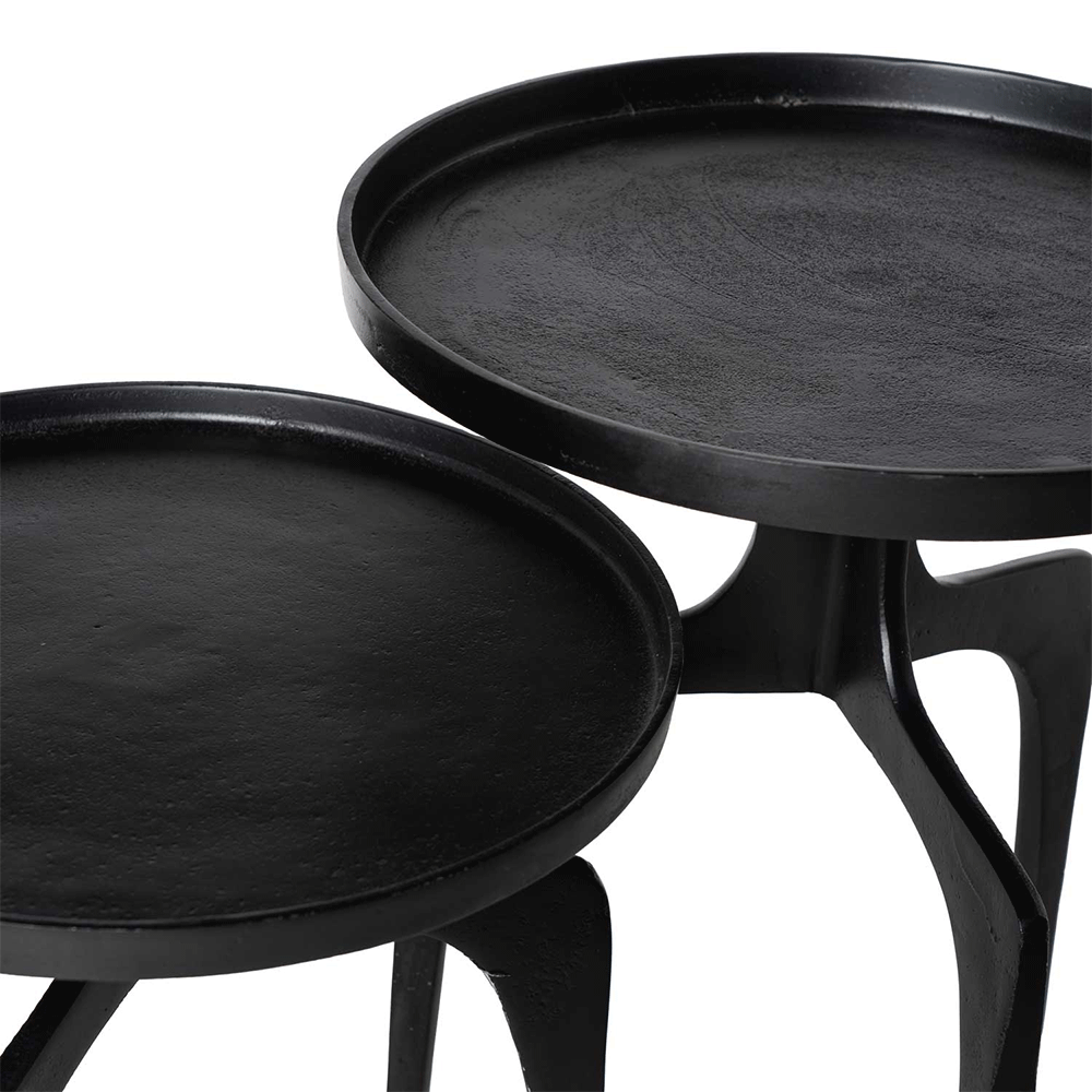 set de mesas de apoio carat | dia420 h640 + dia380 h540