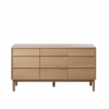 aparador petra, natural oak | h45 w120 d60 cm