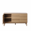 aparador petra, natural oak | h45 w120 d60 cm