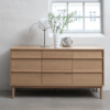 aparador petra, natural oak | h45 w120 d60 cm