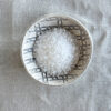 salt dish round large, mixed pattern